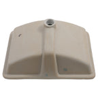 21"x14" White Ceramic Rectangular Undermount Bathroom Sink with Overflow