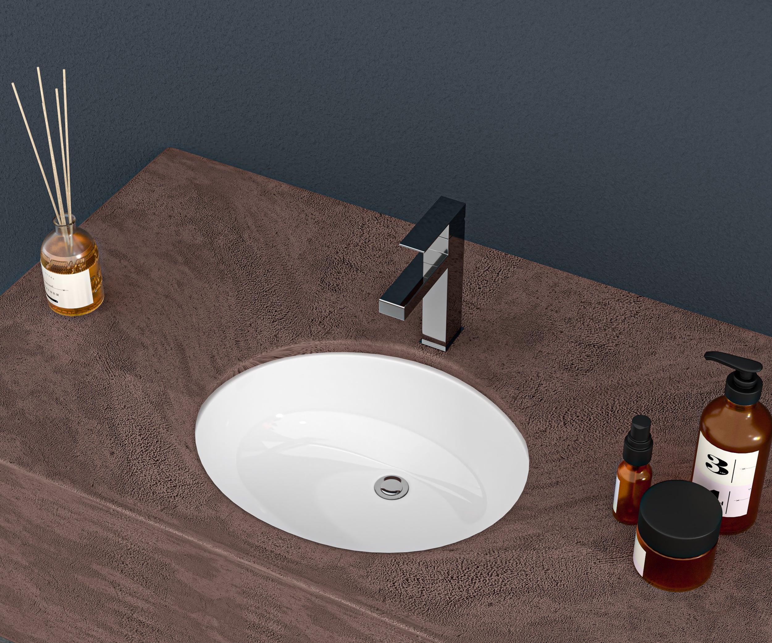 16.5"x13.4" Undermount Bathroom Sink