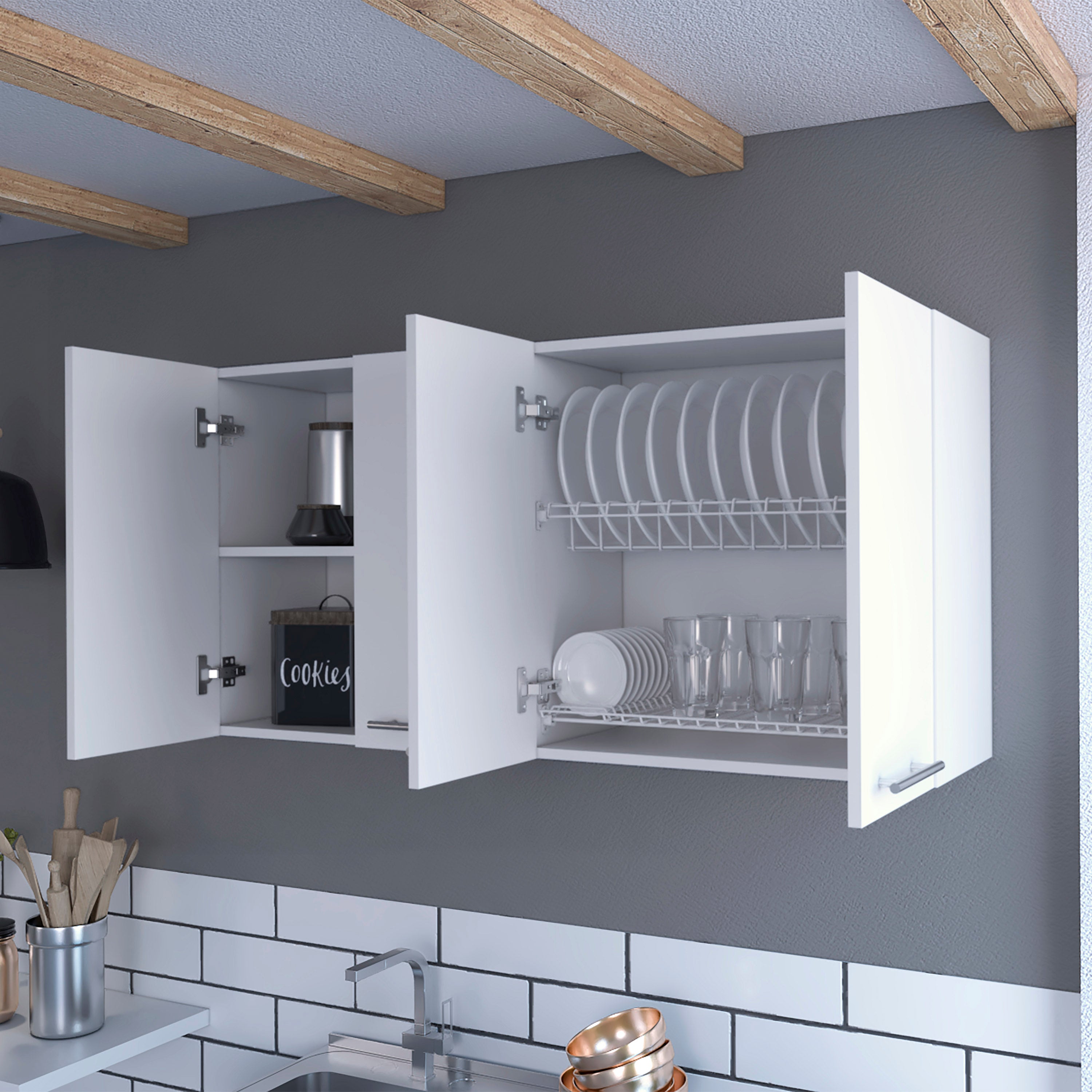 Durham Four-Door Kitchen Cabinet
