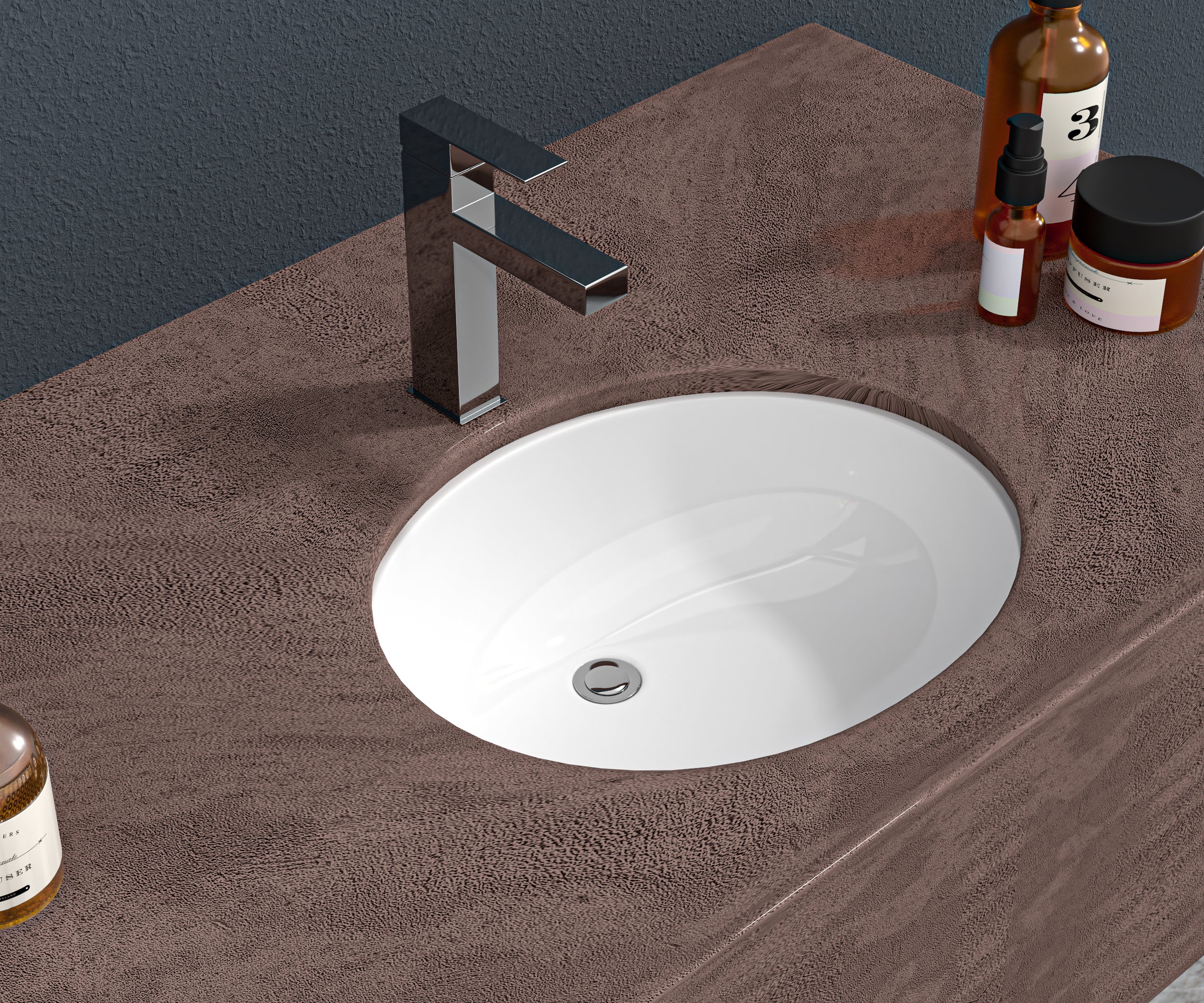 16.5"x13.4" Undermount Bathroom Sink