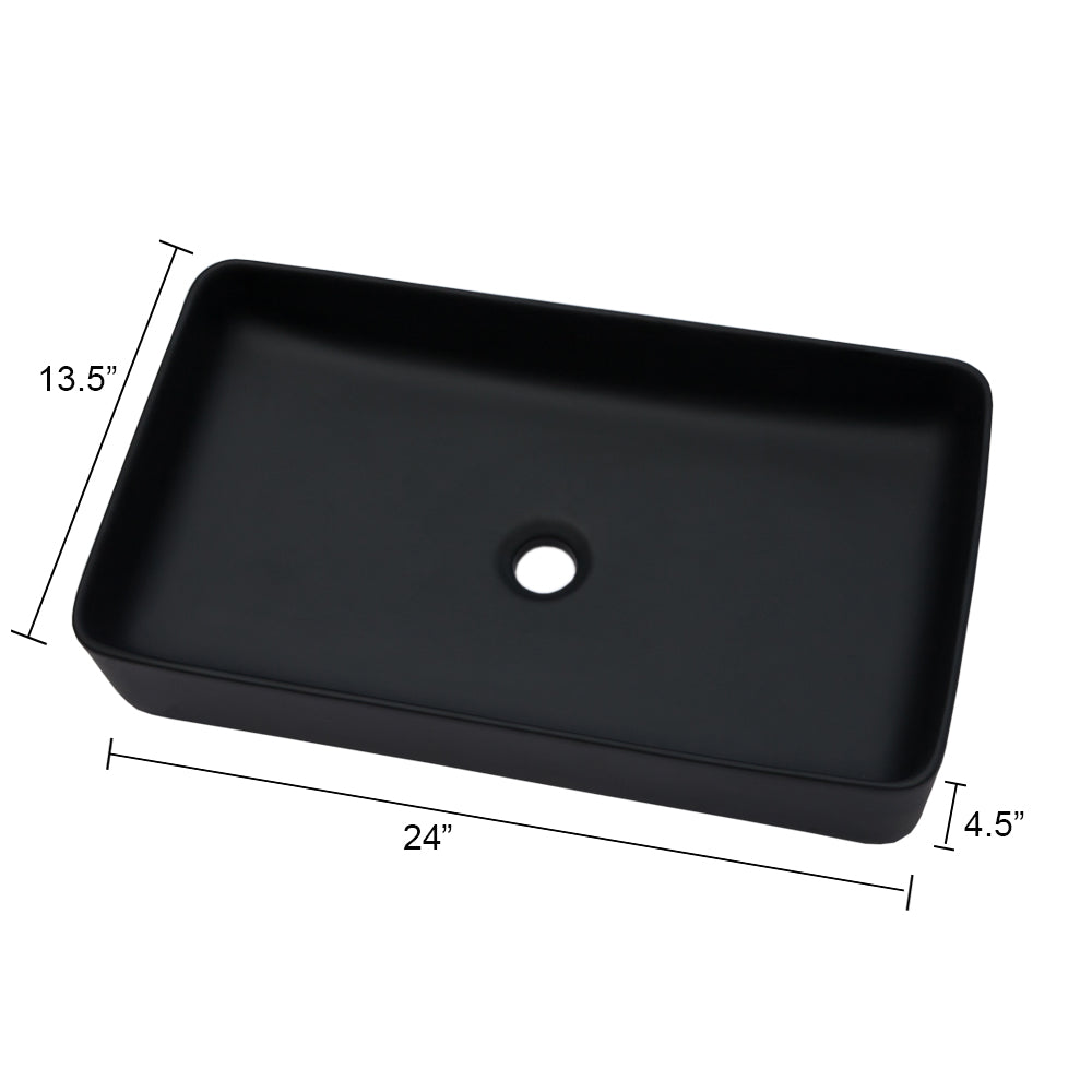 24"x13.5" Bathroom Vessel Sink