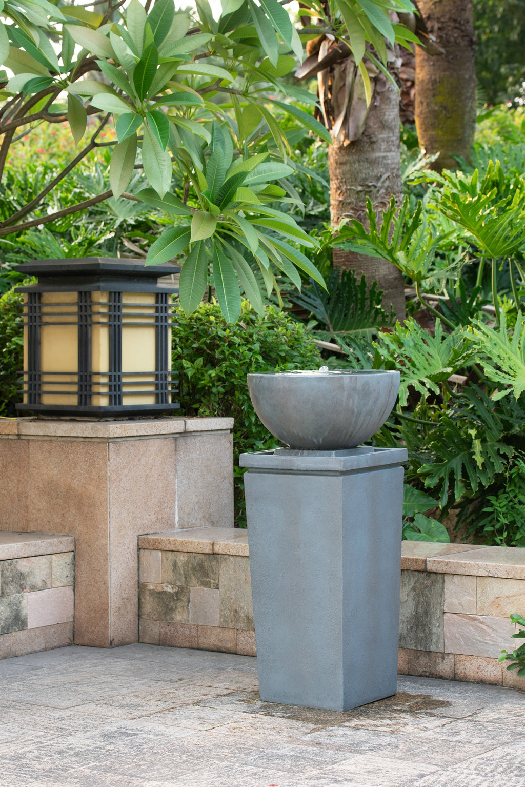 35.5" Polyresin Water Fountain