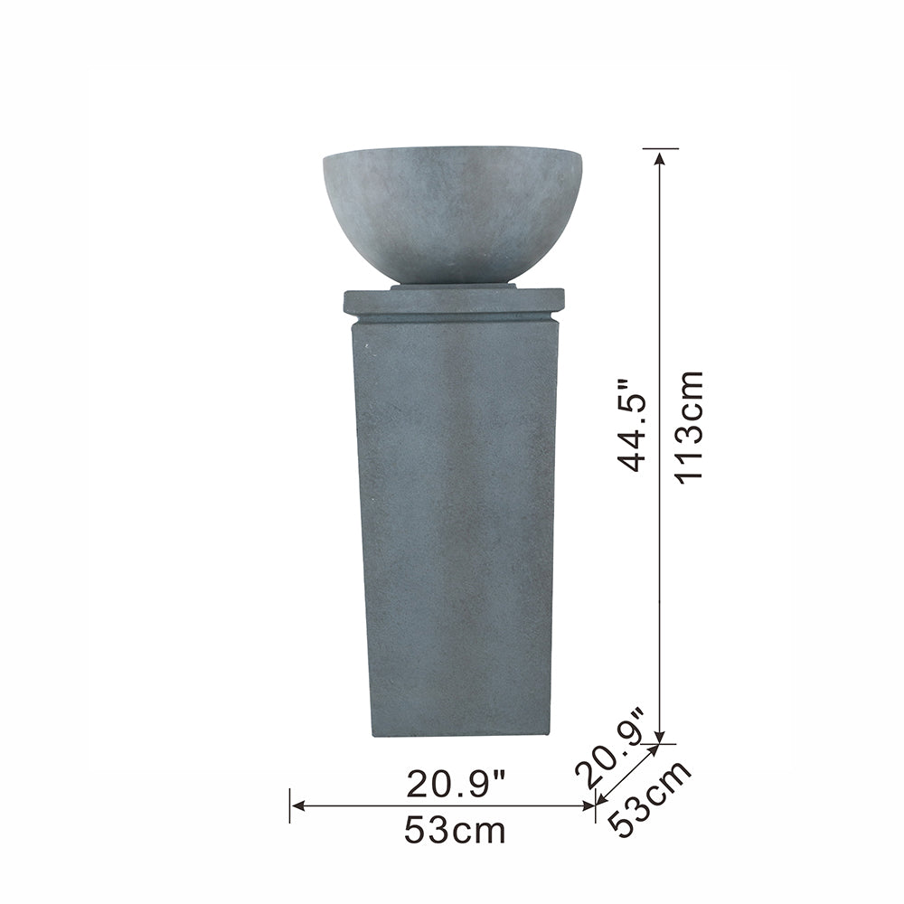 44.5" Polyresin Water Fountain