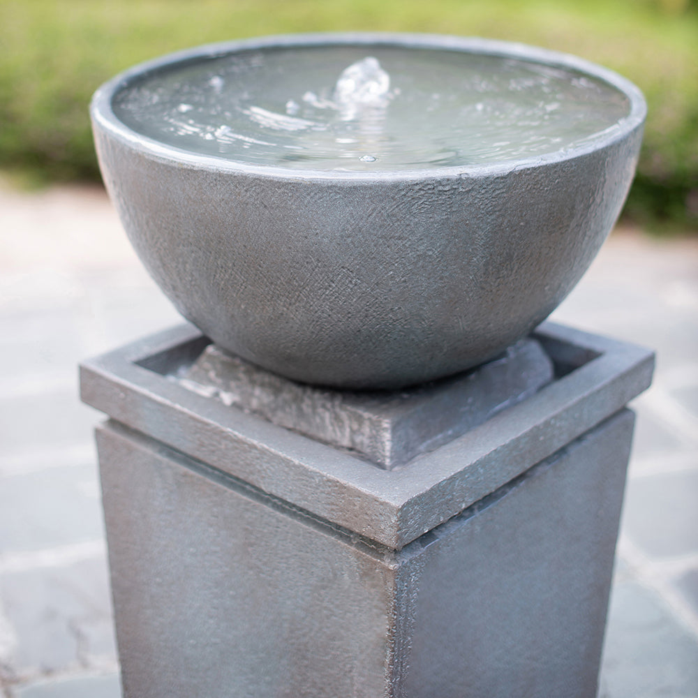 35.5" Polyresin Water Fountain