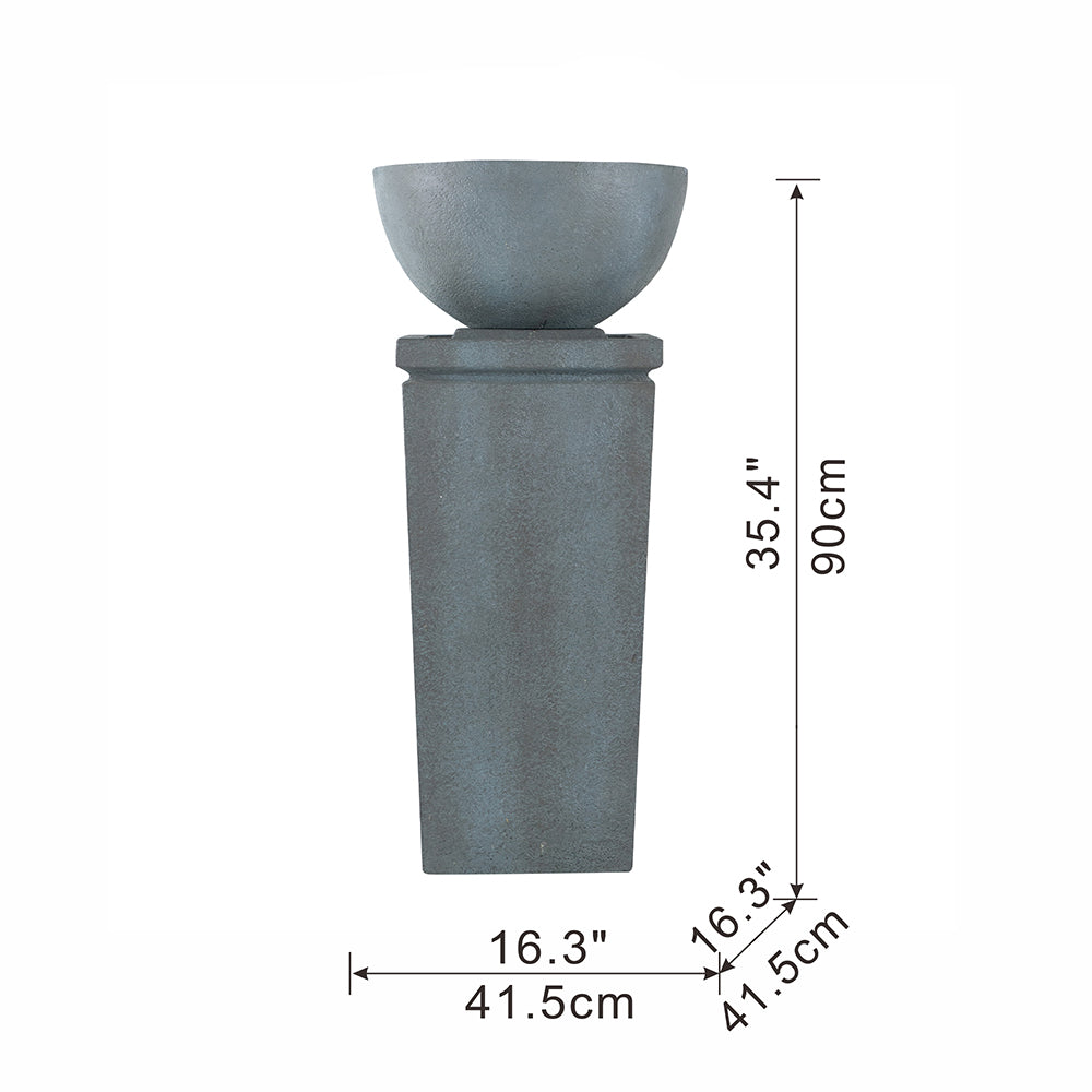 35.5" Polyresin Water Fountain