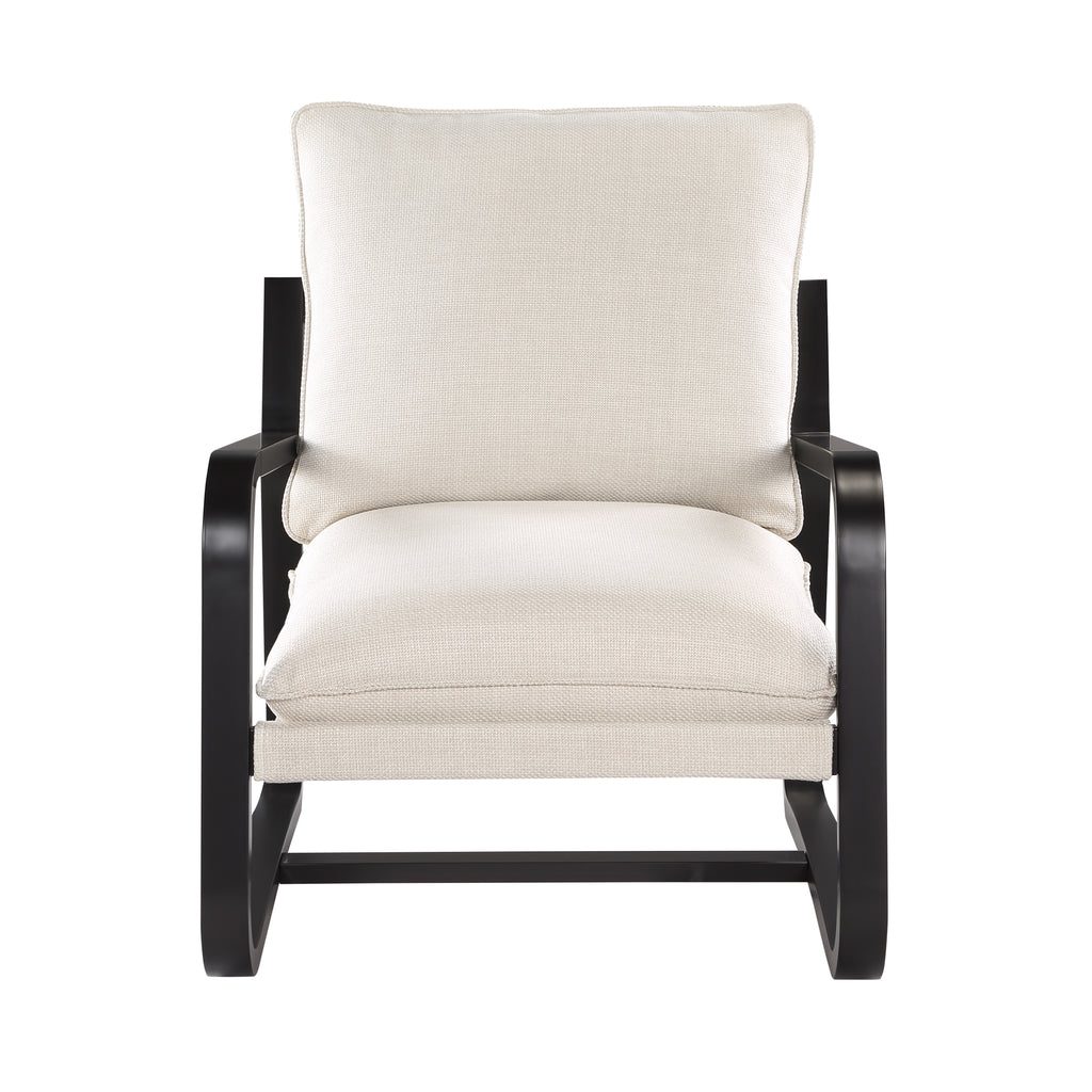 Blaire Sling Chair Upholstered in Oatmeal Fabric