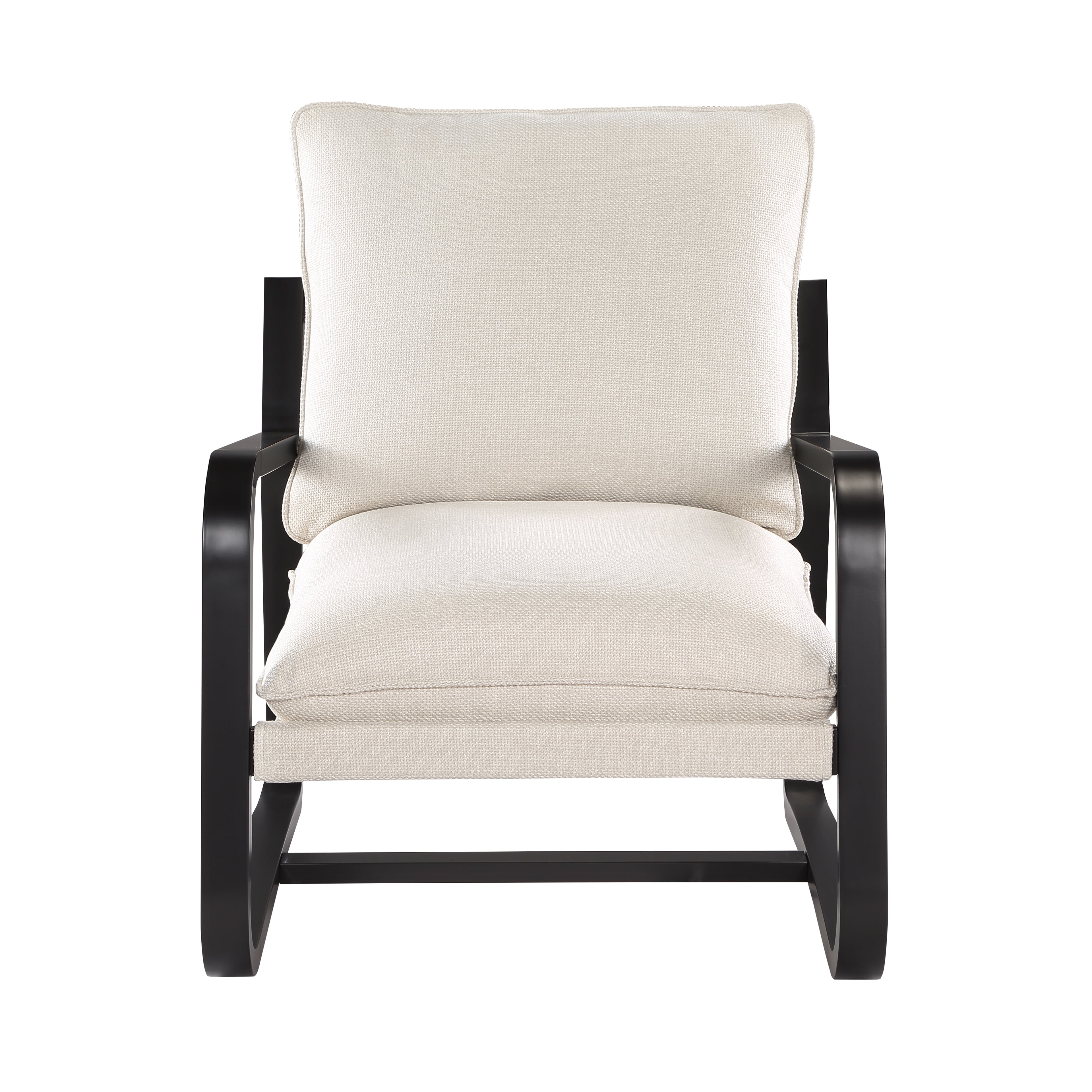 Blaire Sling Chair Upholstered in Oatmeal Fabric