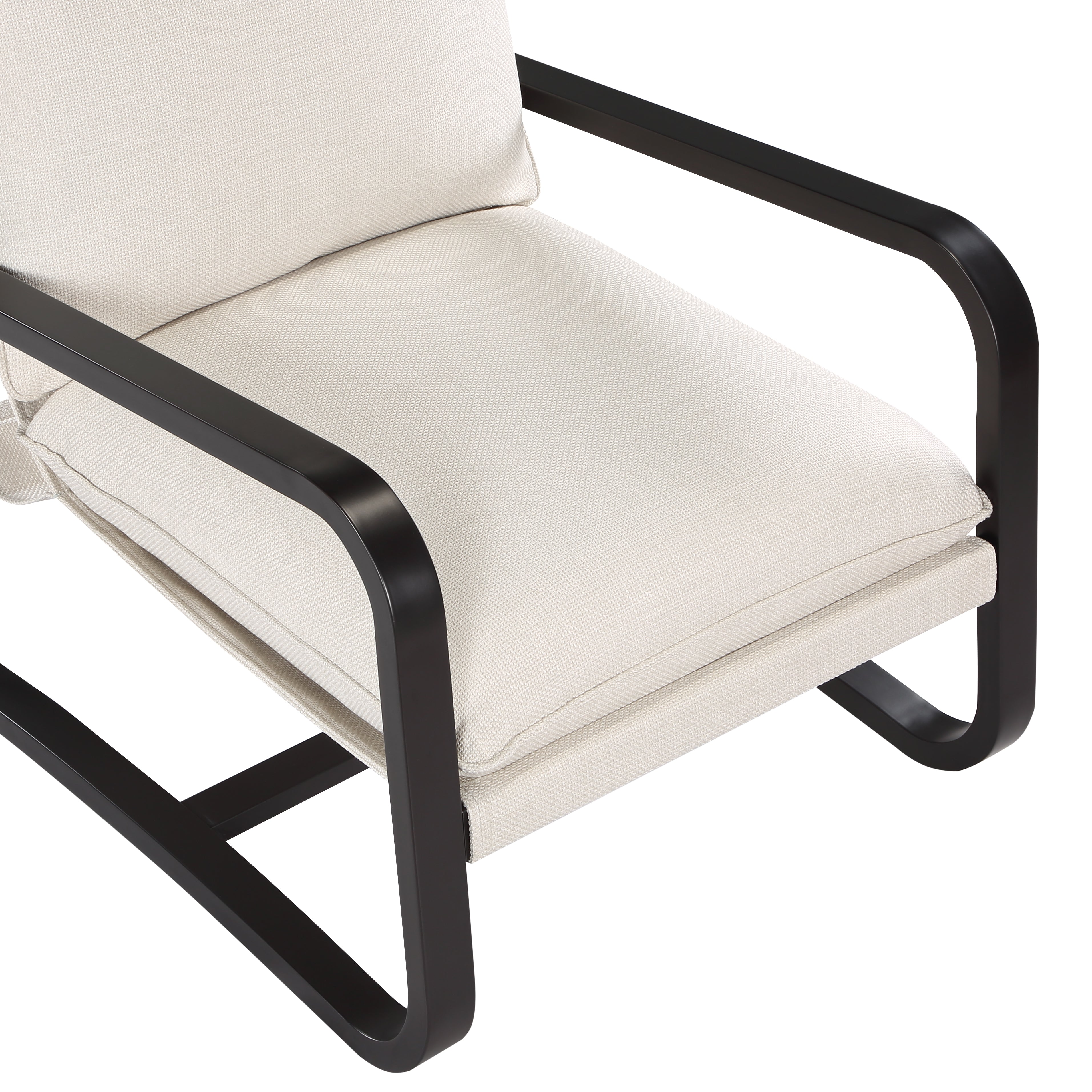 Blaire Sling Chair Upholstered in Oatmeal Fabric