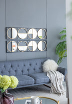 47.2" Eclectic Styling Metal Beaded Full Length Mirror