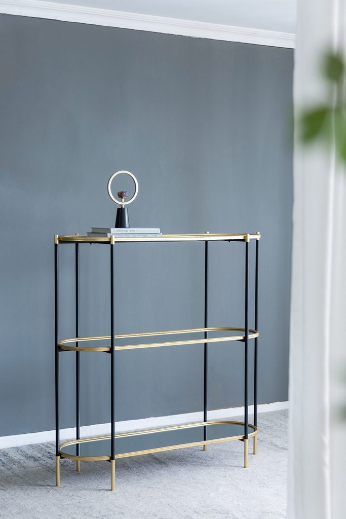 48.5x16.5x50" 3-Tier Metal Console Table