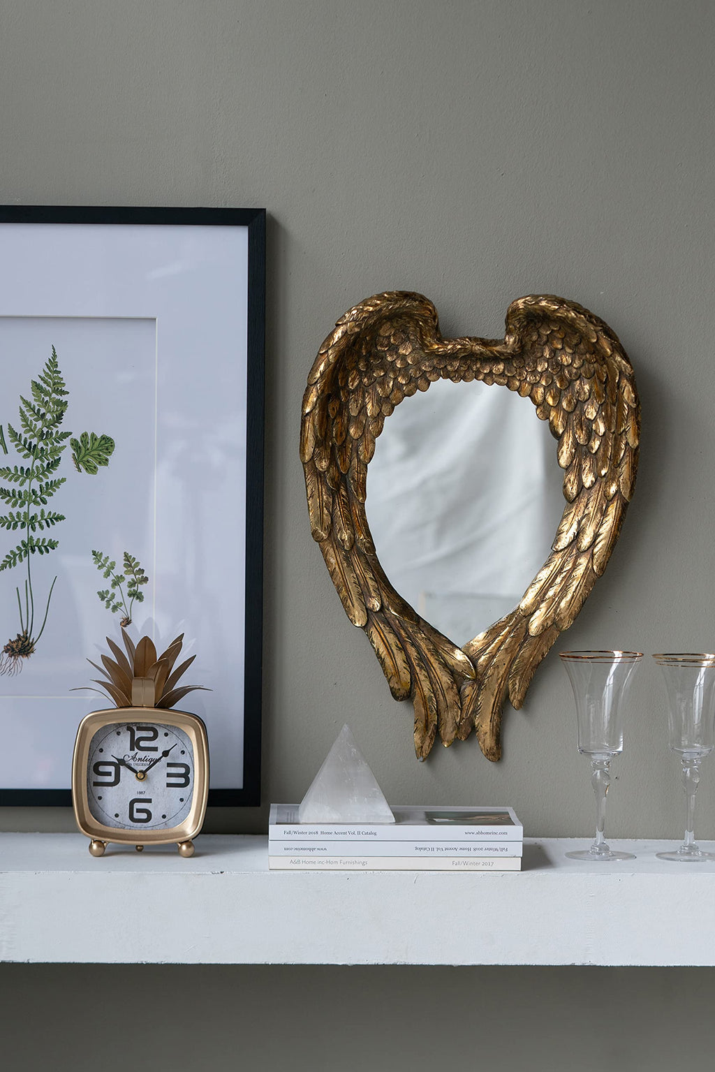 22" x 16" Golden Wing Accent Mirror