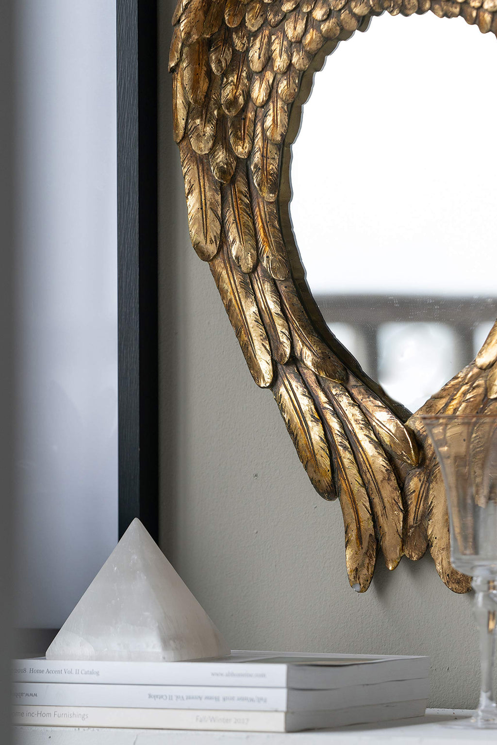 22" x 16" Golden Wing Accent Mirror