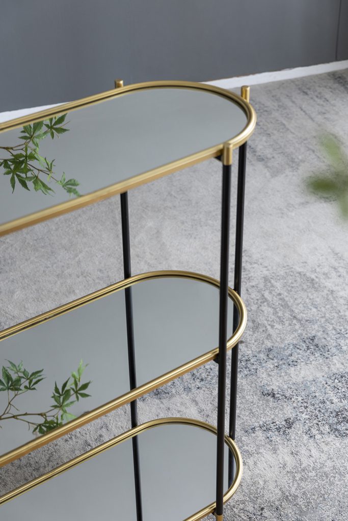 48.5x16.5x50" 3-Tier Metal Console Table