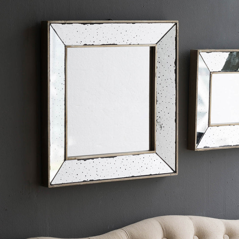 18" x 18" Distressed Bathroom Mirror