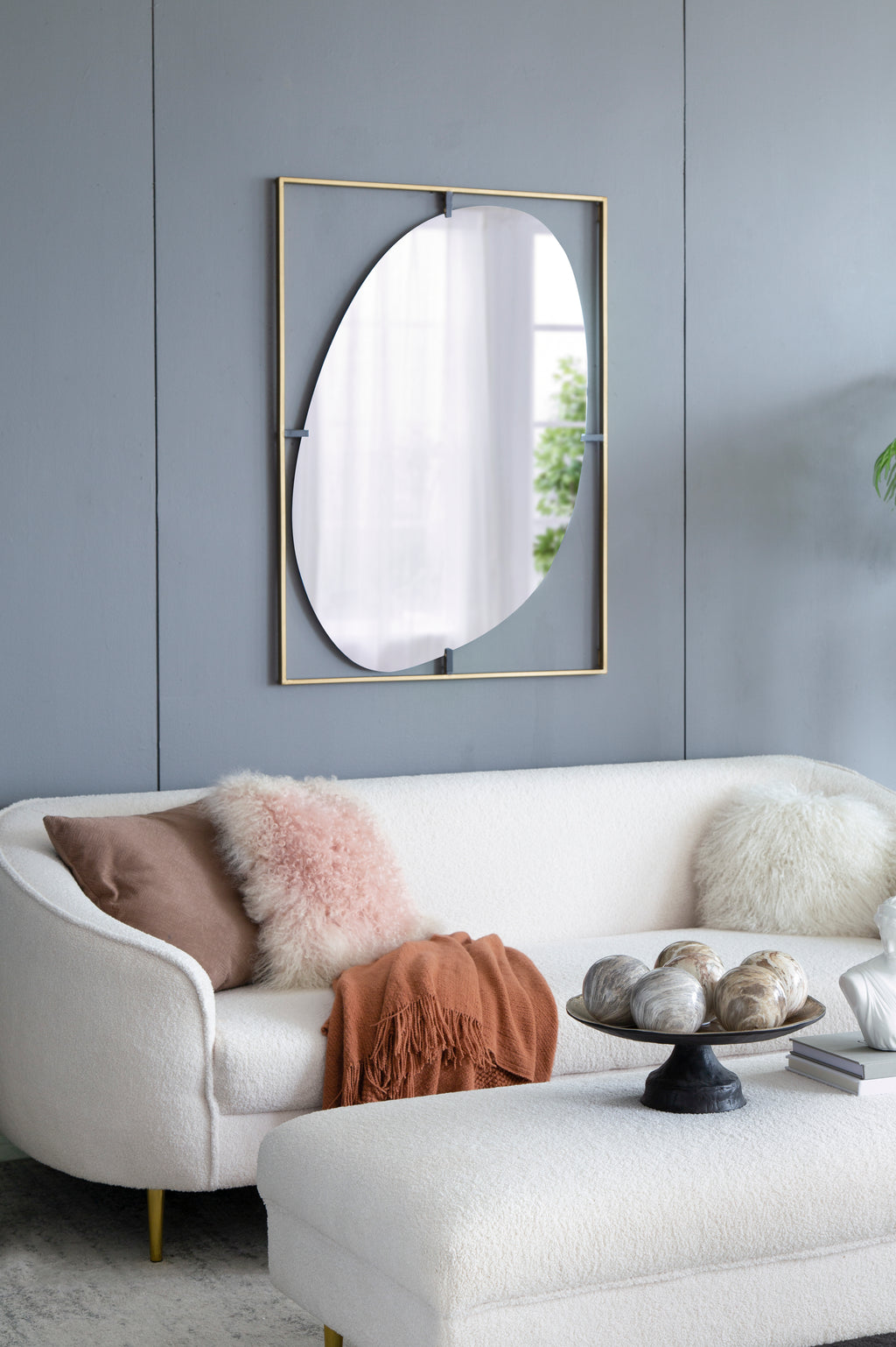 Poppy Mirror with Metal Frame