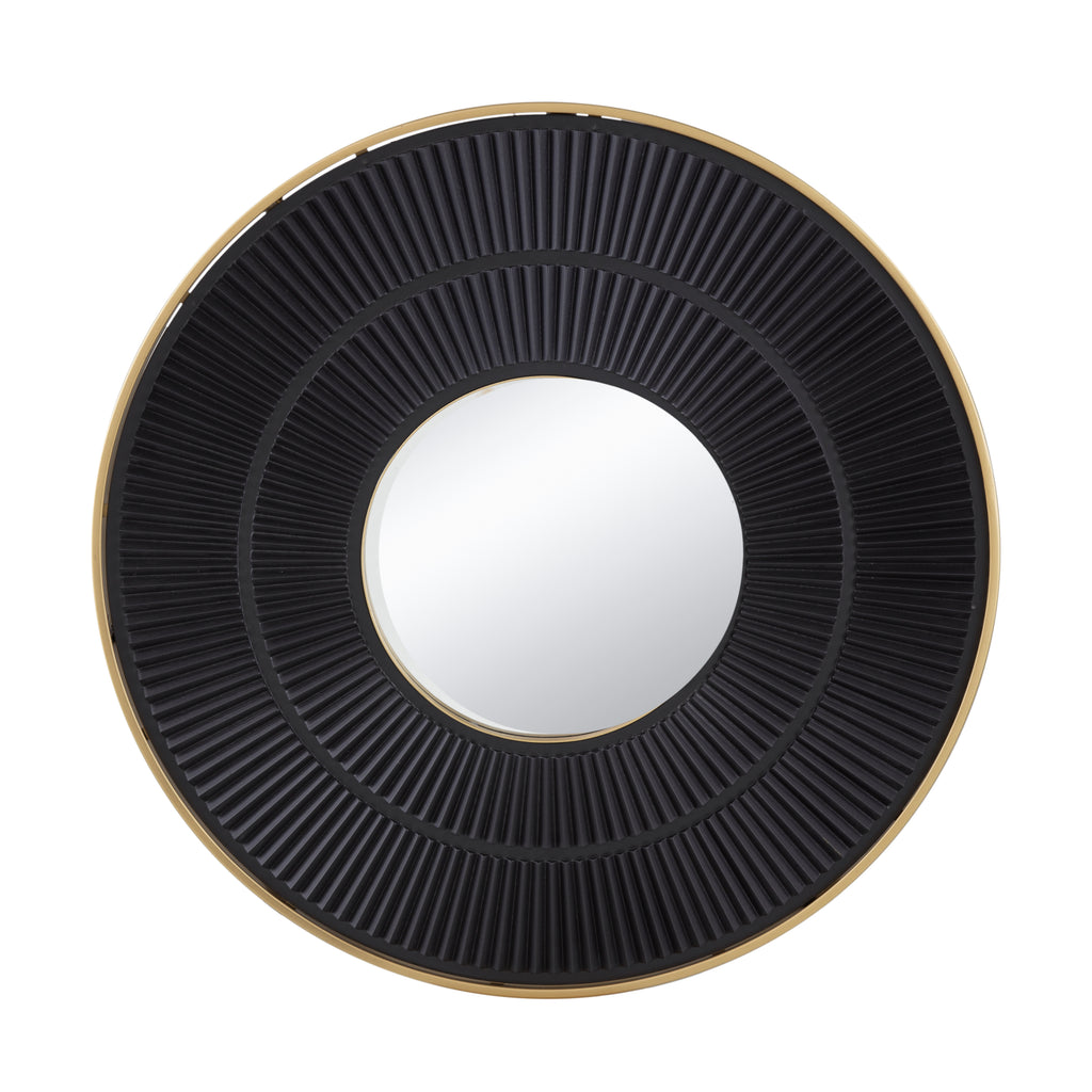 Round Carter Wooden Mirror