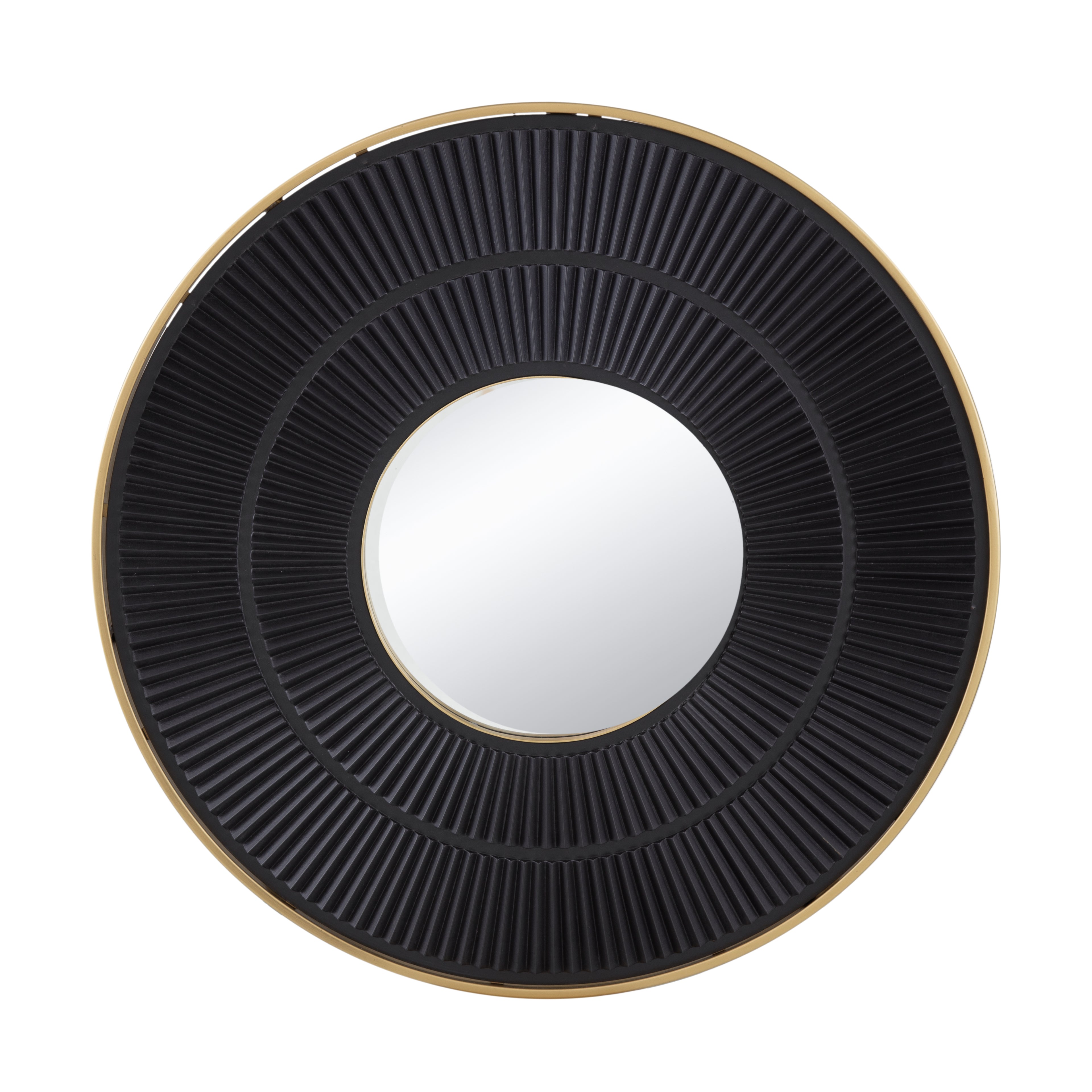 Round Carter Wooden Mirror