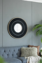 Round Carter Wooden Mirror