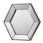 21" x 18" Hexagon Wall Mirror with Traditional Style