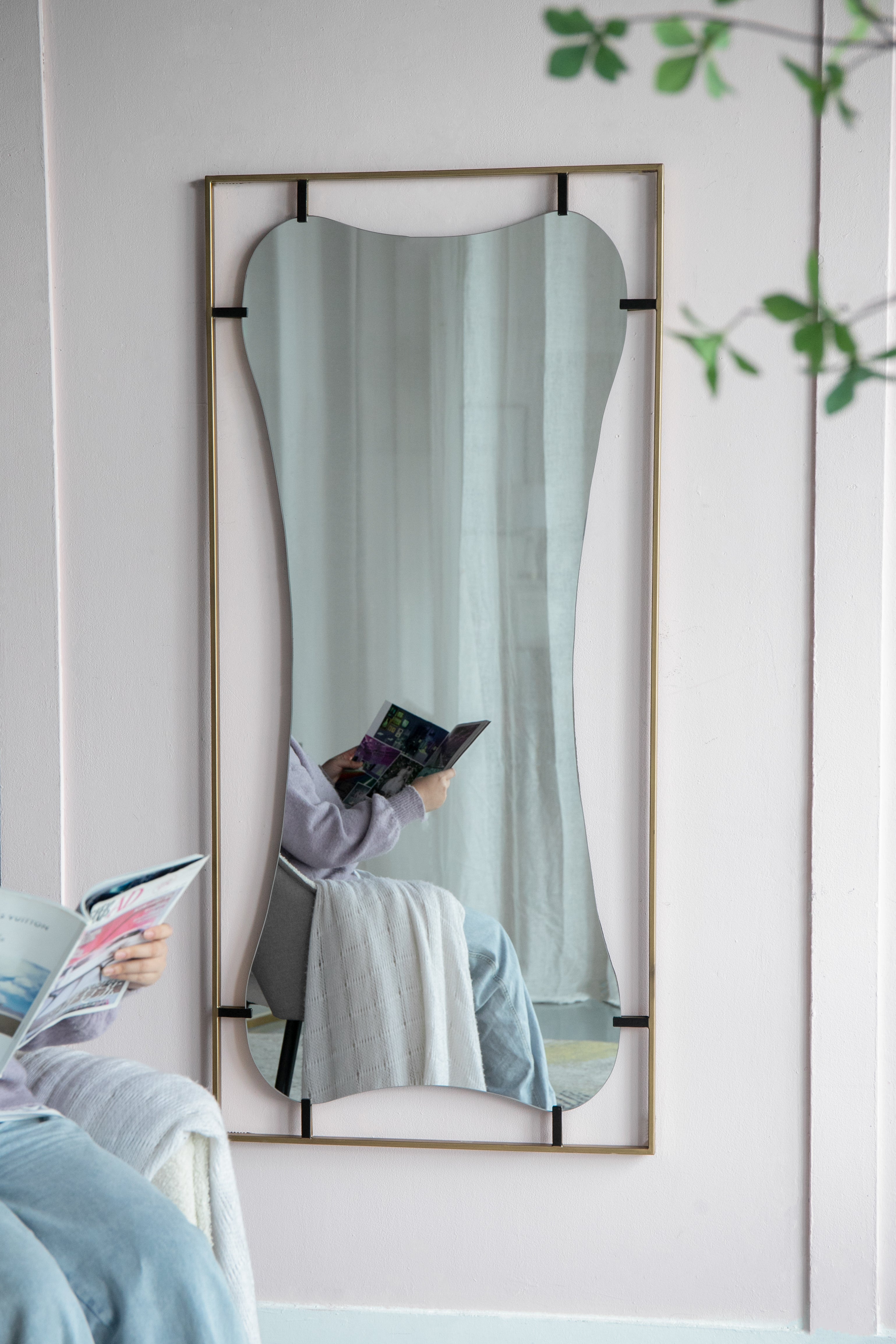 Poppy Mirror with Metal Frame
