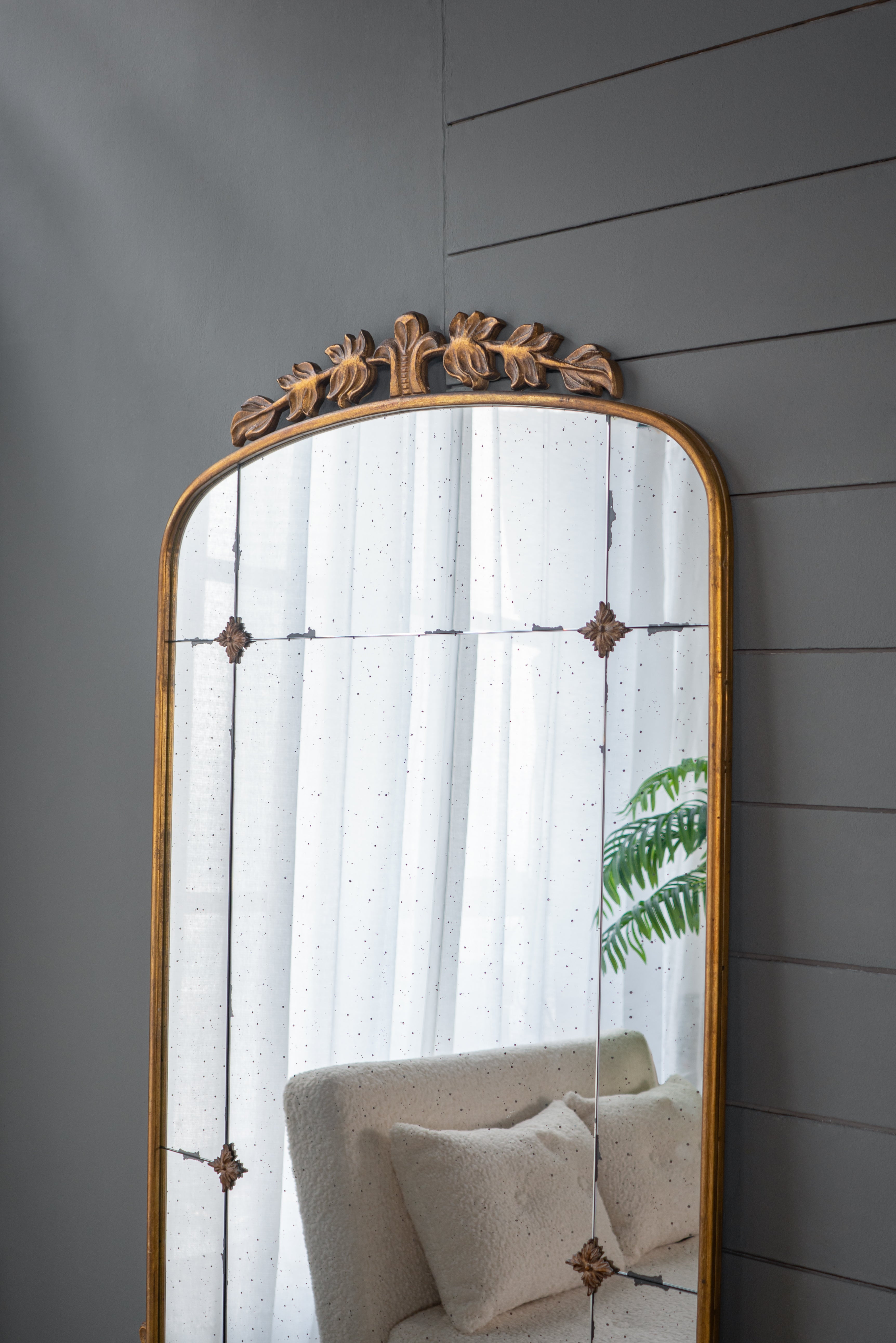 76" x 40" Lavish Full Length Mirror, Antique