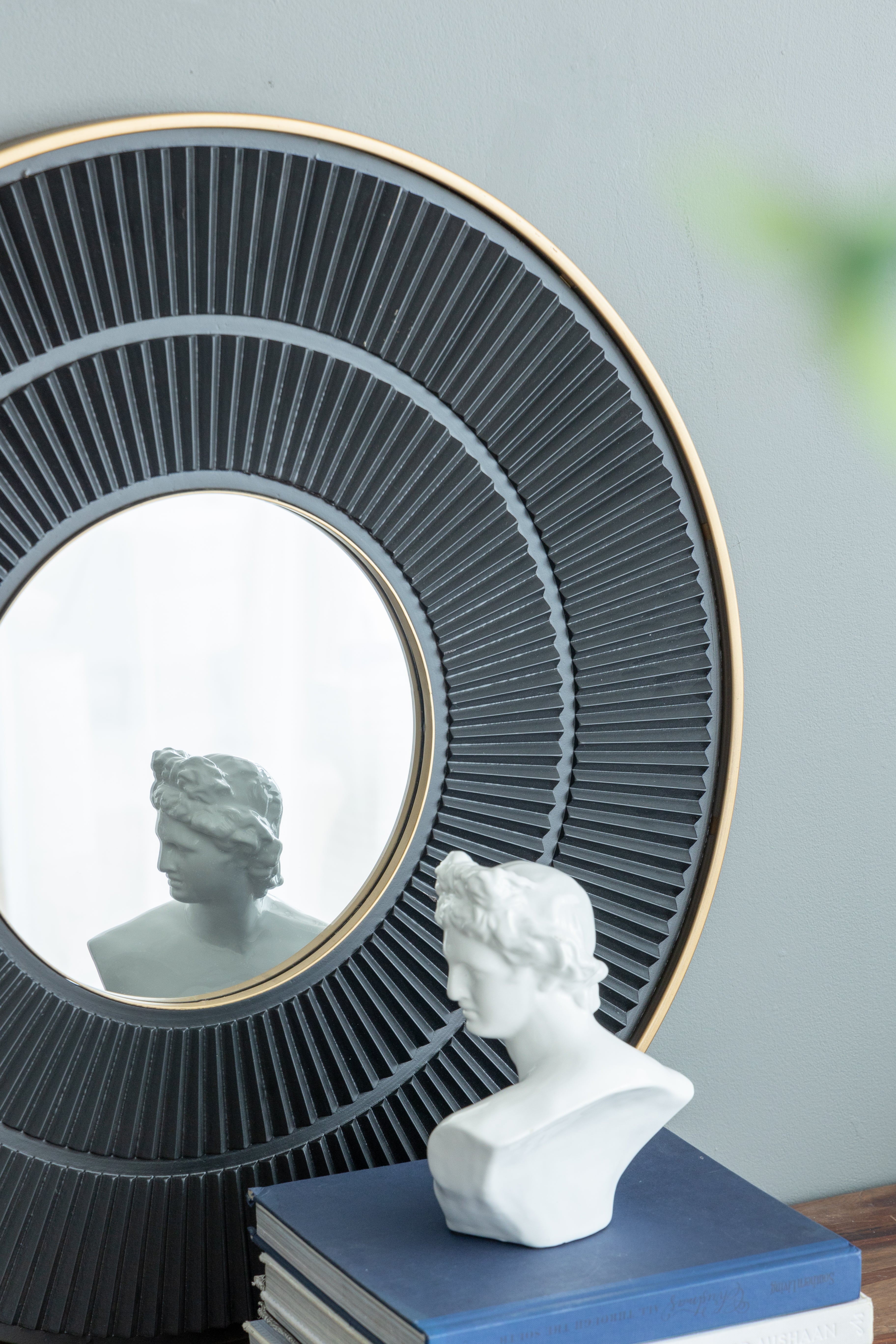 Round Carter Wooden Mirror