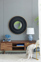 Round Carter Wooden Mirror