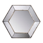 21" x 18" Hexagon Wall Mirror with Traditional Style