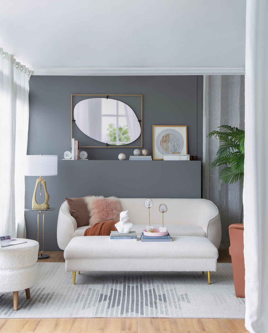 Poppy Mirror with Metal Frame