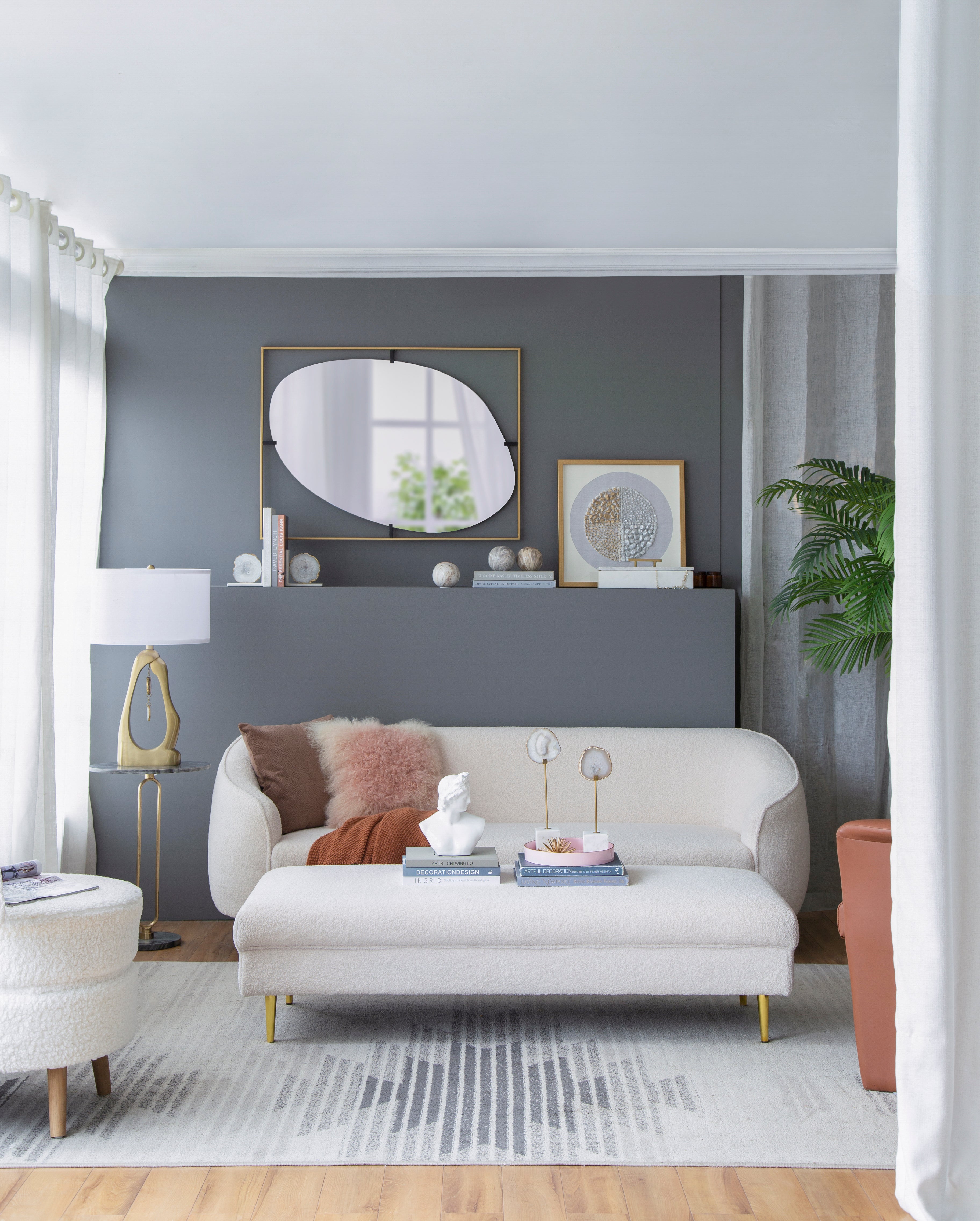 Poppy Mirror with Metal Frame