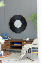 Round Carter Wooden Mirror