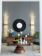 Round Carter Wooden Mirror