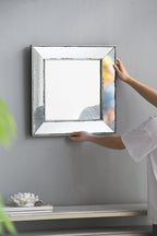 18" x 18" Distressed Bathroom Mirror