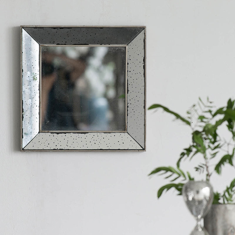18" x 18" Distressed Bathroom Mirror