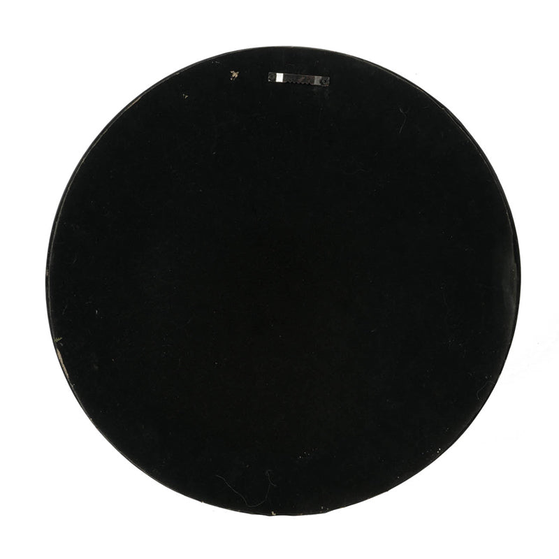 23.5" Circle Wall Mirror with Wooden Frame