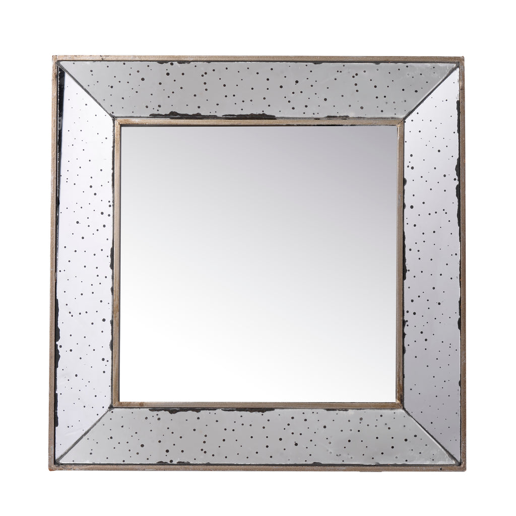 18" x 18" Distressed Bathroom Mirror