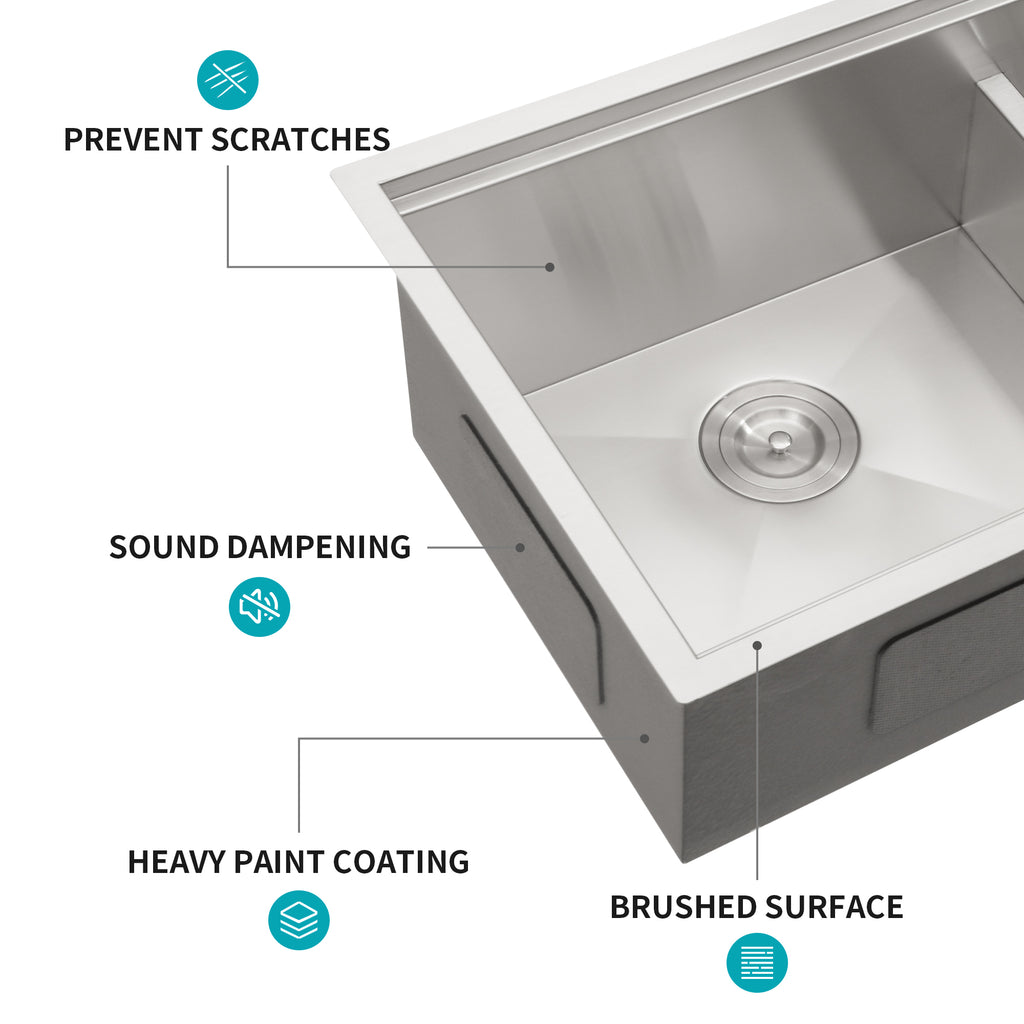 Double Bowl Undermount Kitchen Sink