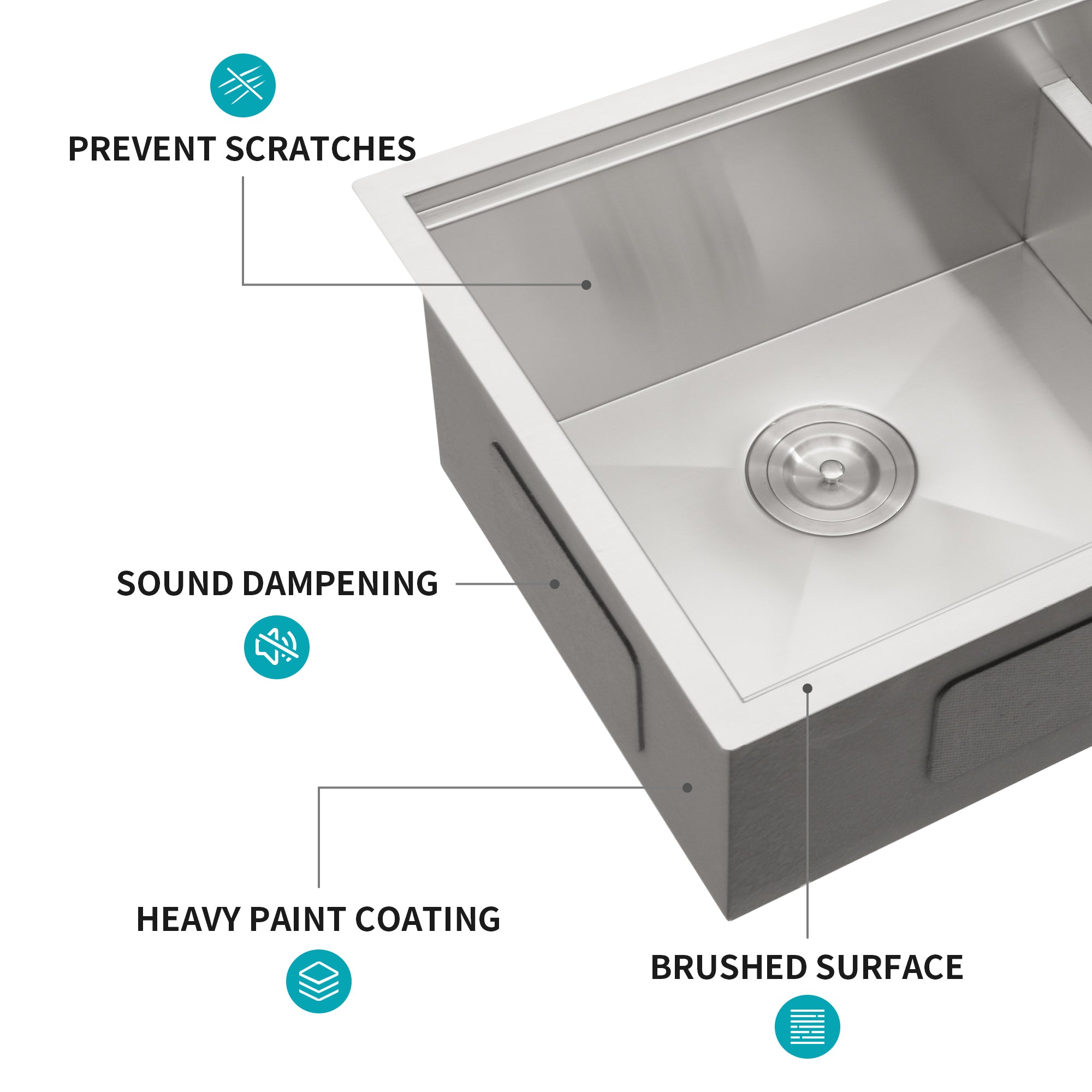 Double Bowl Undermount Kitchen Sink