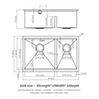 Double Bowl Undermount Kitchen Sink