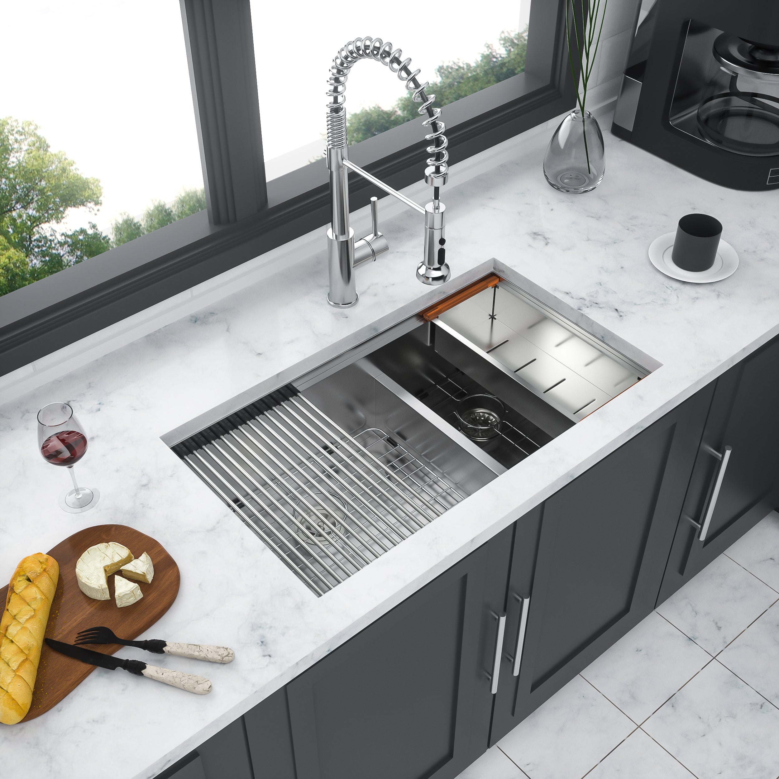 Double Bowl Undermount Kitchen Sink