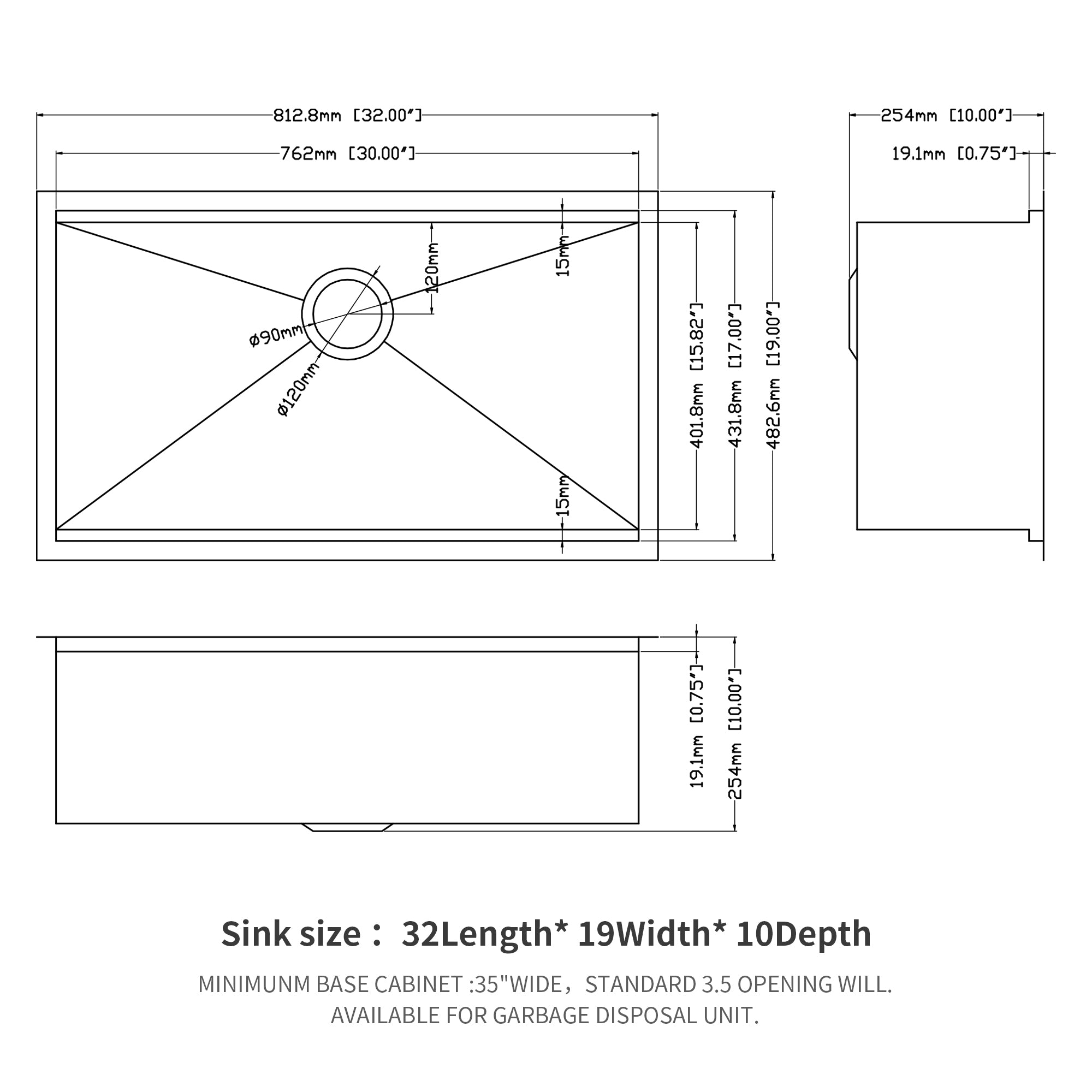 Single Bowl Undermount Workstation Kitchen Sink