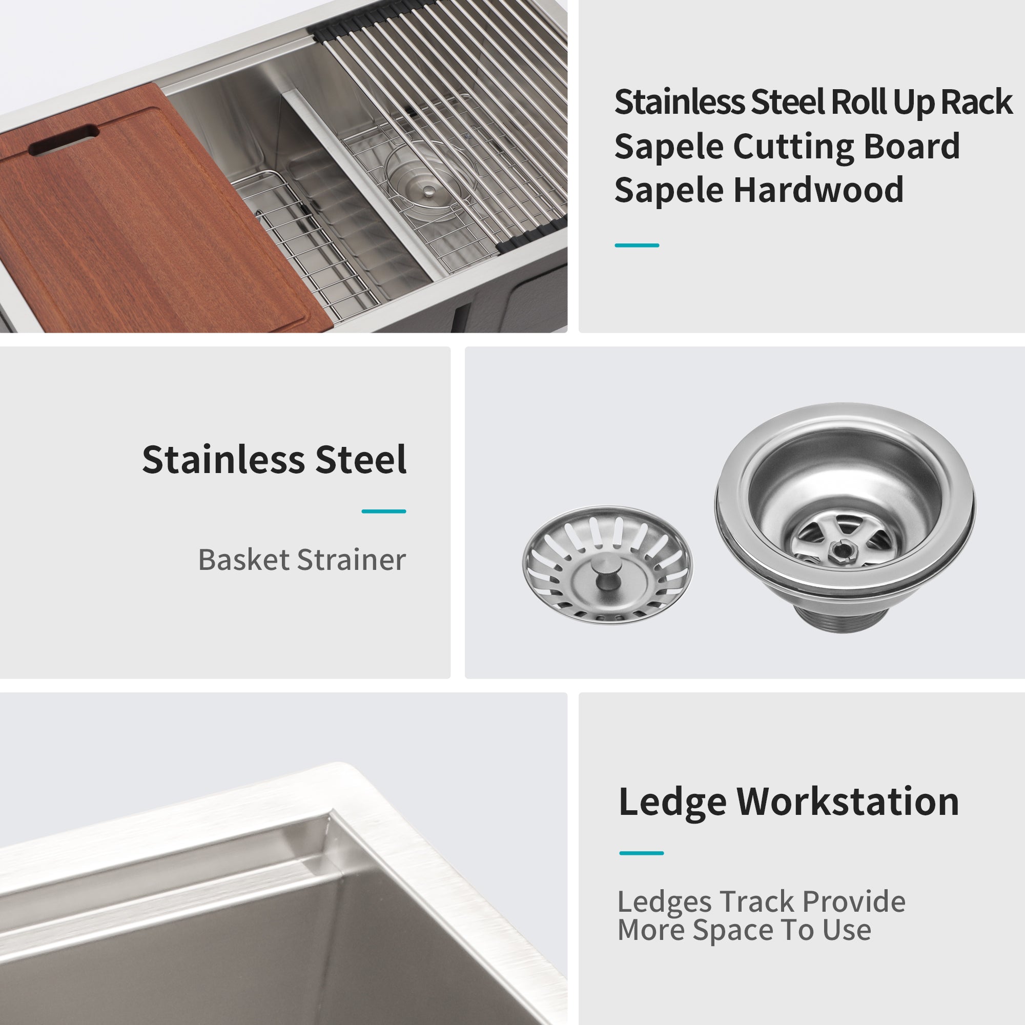 Double Bowl Undermount Kitchen Sink