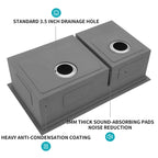 Double Bowl Undermount Kitchen Sink
