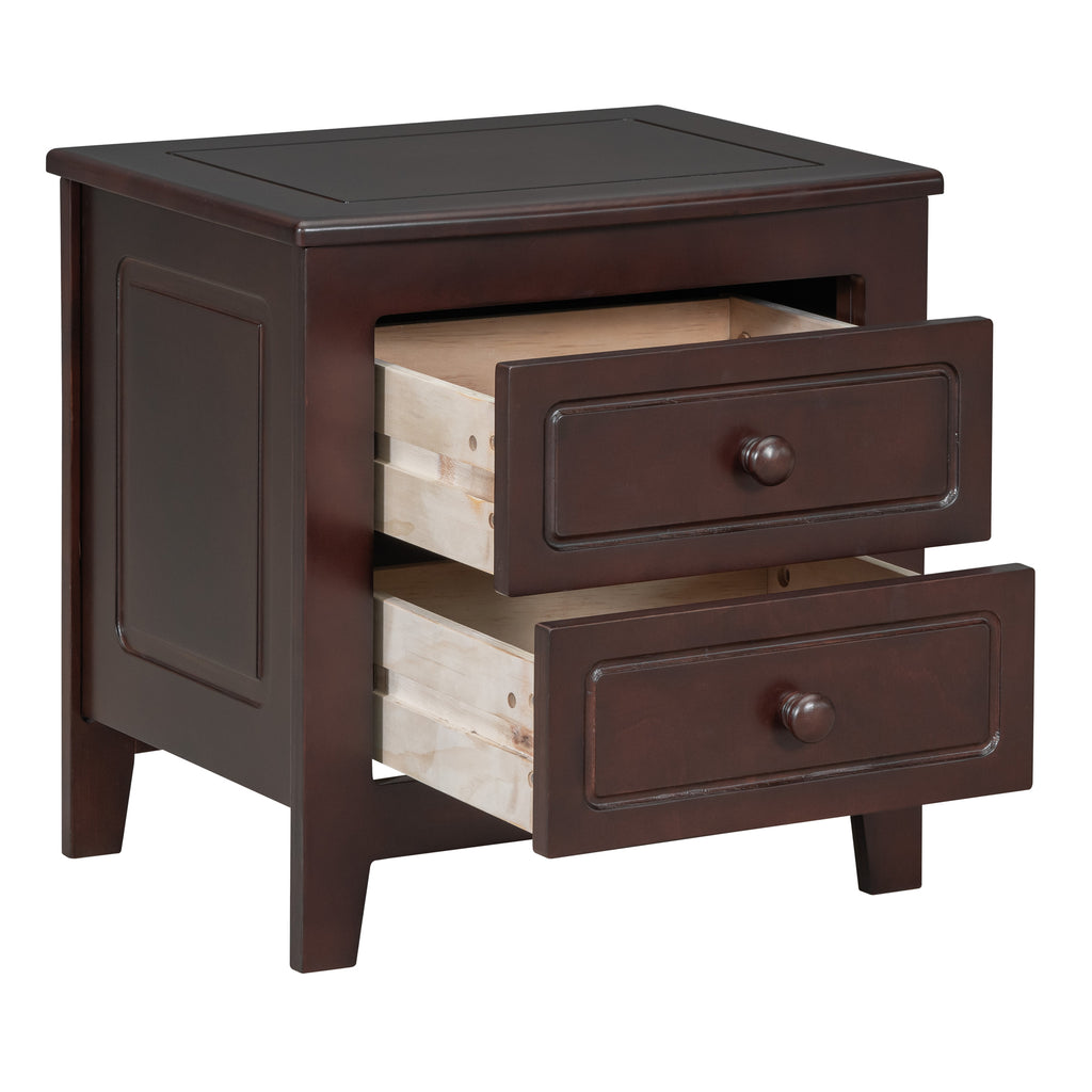 2-Drawer Nightstand for Bedroom