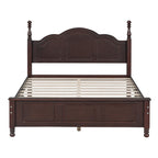 Full Size Wood Platform Bed Frame - Retro Style