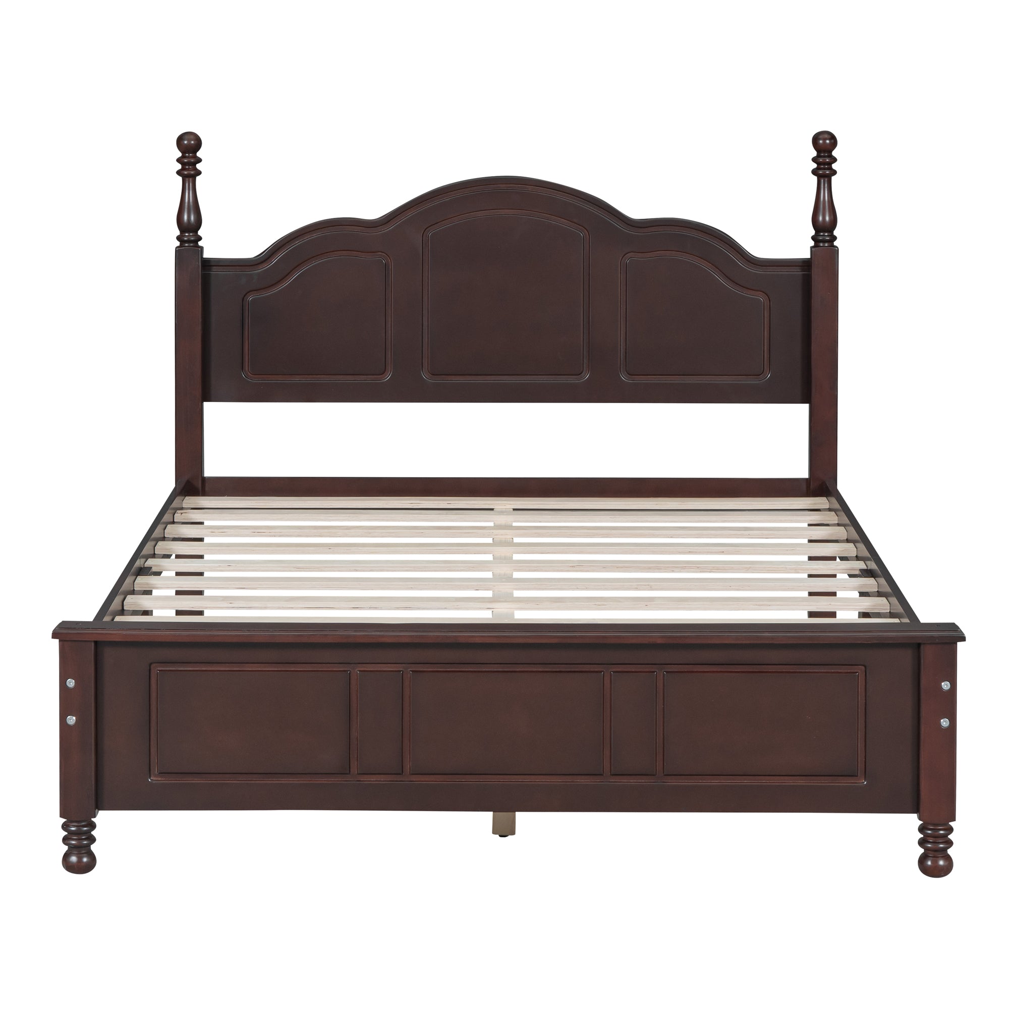 Full Size Wood Platform Bed Frame - Retro Style