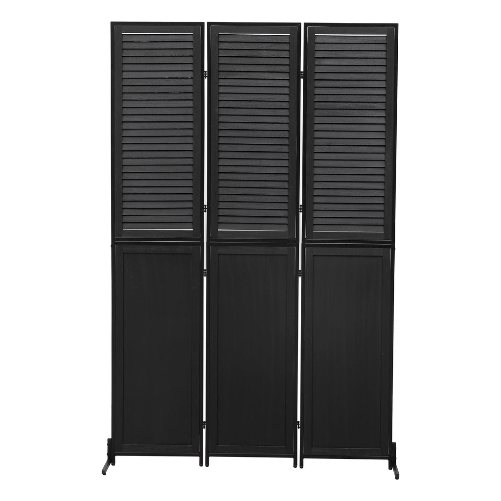 3 Panel Wood Folding Privacy Screen