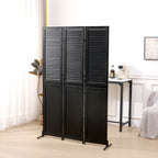 3 Panel Wood Folding Privacy Screen