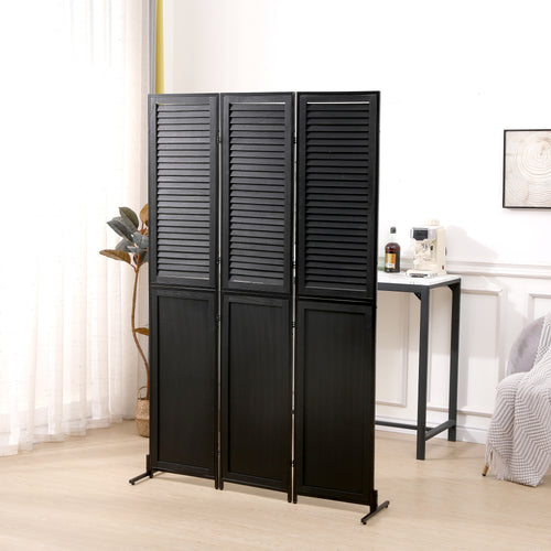 3 Panel Wood Folding Privacy Screen