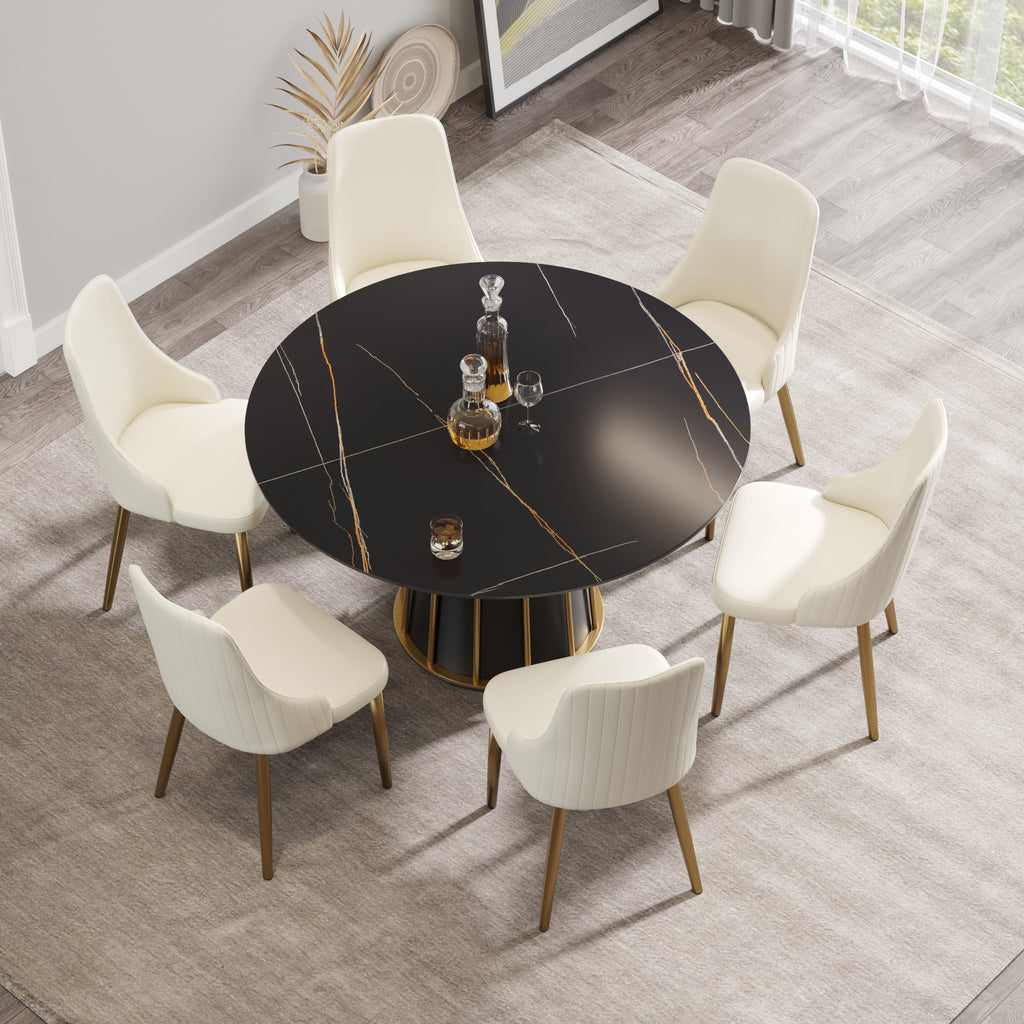 Modern Artificial Stone Round Dining Table